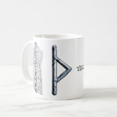 Thurisaz Rune-Tasse, das Symbol des Thors Kaffeetasse (Vorderseite Links)