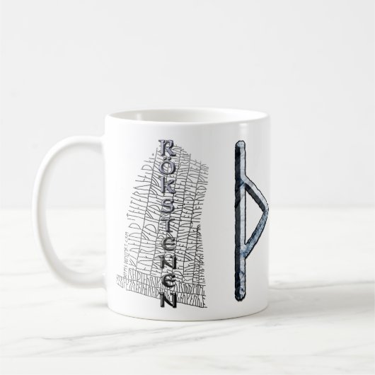 Thurisaz Rune-Tasse, das Symbol des Thors Kaffeetasse (Links)