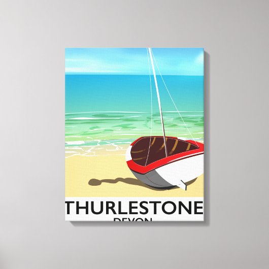 Thurlestone South Devon Reiseplakat Leinwanddruck (Vorderseite)