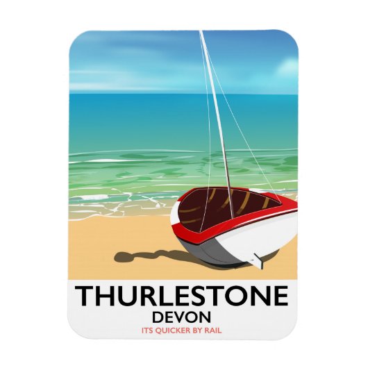 Thurlestone South Devon Reiseplakat Magnet (Vertikal)
