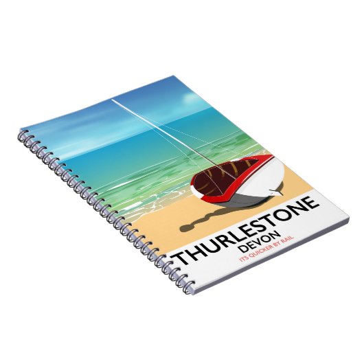 Thurlestone South Devon Reiseplakat Notizblock (Rechte Seite)