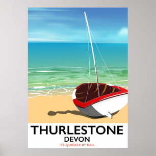 Thurlestone South Devon Reiseplakat Poster