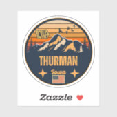Thurman, Iowa Aufkleber (Blatt)