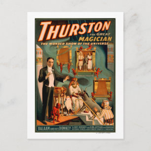 Thurston - Dämonen & Esel verschwinden Trick Magie Postkarte