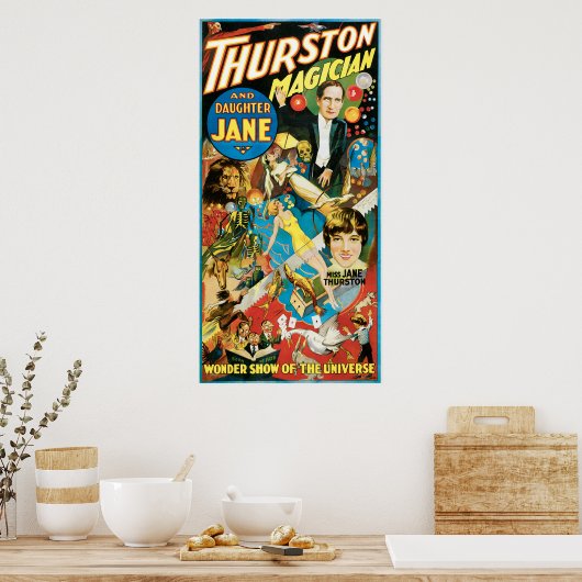 Thurston & Daughter Jane Magician Werbung Poster (Küche)