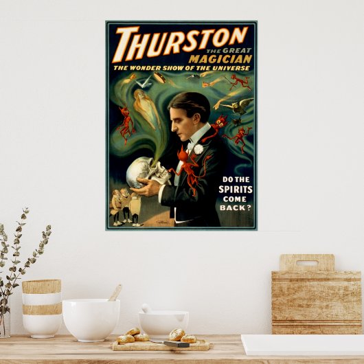 Thurston der Große Magier c. 1915 Poster (Küche)