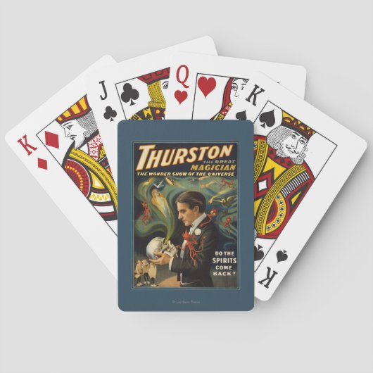 Thurston der große Magier, der Schädel magisch Spielkarten (Rückseite)
