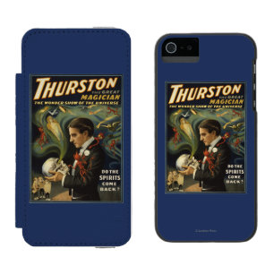 Thurston der große Magier hält Schädelmagie Incipio Watson™ iPhone 5 Geldbörsen Hülle