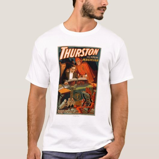 Thurston der große Magier mit Teufel-Magie T-Shirt (Vorderseite)