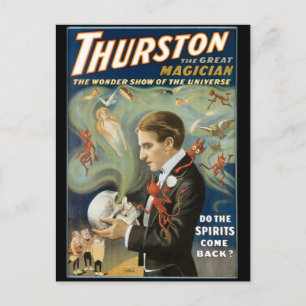 Thurston Der Große Magier ~ Vintage-Magie-Show Postkarte