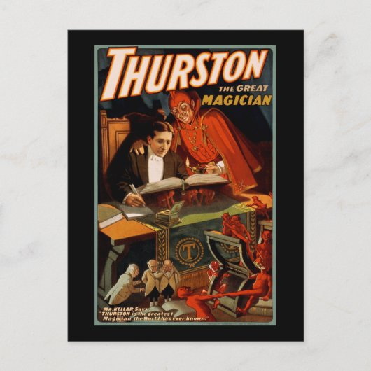 Thurston, der große Zauberkünstler Postkarte (Vorderseite)
