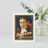 Thurston, der Teufel erzählt ihm Geheimnisse Magie Postkarte (Stehend Vorderseite)