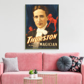 Thurston, der Teufel erzählt ihm Magie Leinwanddruck (Insitu (Wohnzimmer))
