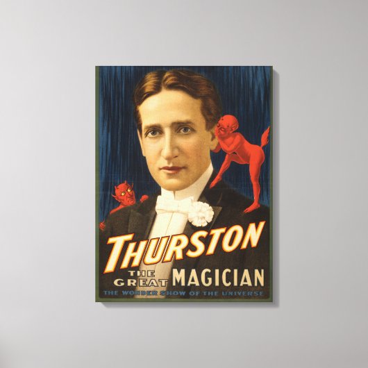 Thurston, der Teufel erzählt ihm Magie Leinwanddruck (Vorderseite)