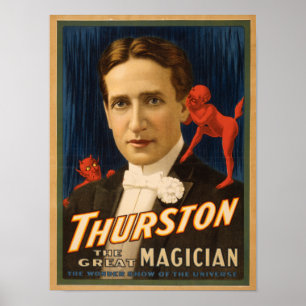 Thurston, der Teufel erzählt ihm Magie Poster