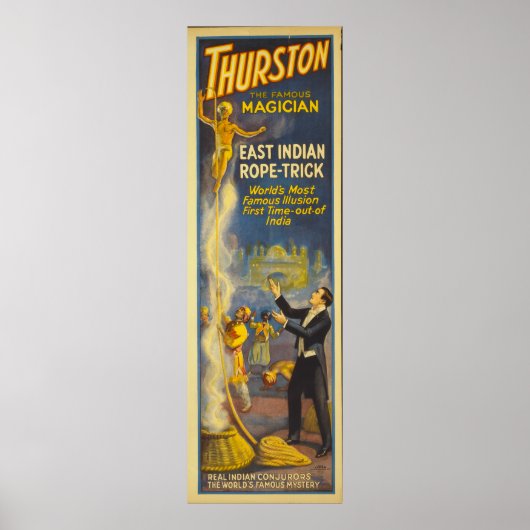 Thurston der Zauberer - East Indian Rope Trick Poster (Vorne)
