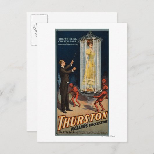 Thurston Kellars Nachfolger - Frau im Wasser Postkarte (Vorne/Hinten)