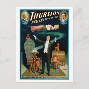 Thurston ~ Kellar's Nachfolger Vintage Magic Act Postkarte