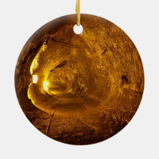 Thurston Lava-Rohr-Hawaii-Vulkan-Nationalpark Keramik Ornament (Hinten)