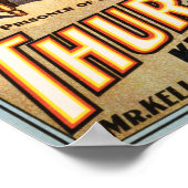 THURSTON Magician Der Gefangene des Kantons Show Poster (Ecke)