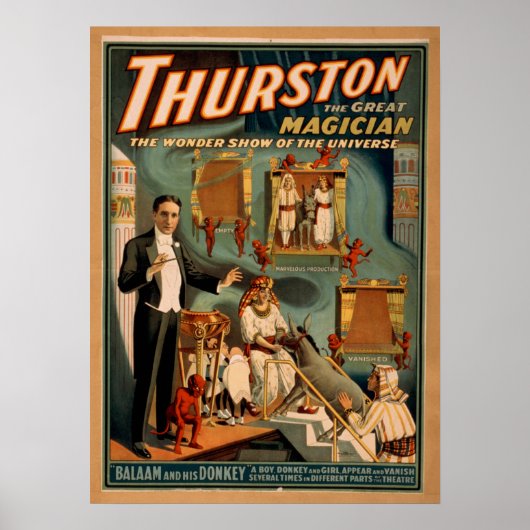 THURSTON Magician Illusionist VAUDEVILLE Poster (Vorne)