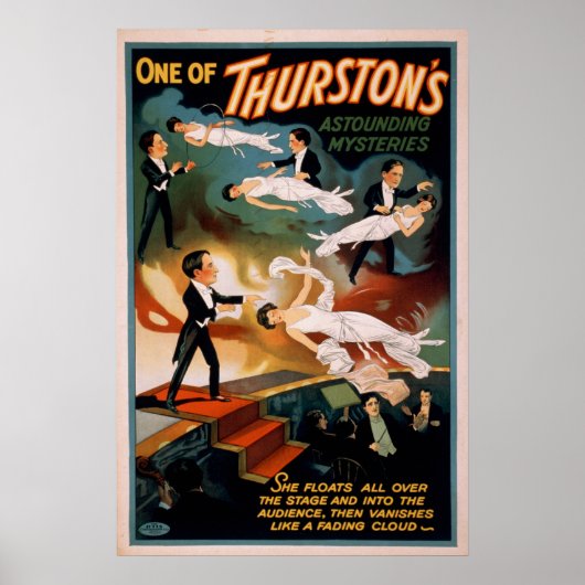 THURSTON Magician Illusionist VAUDEVILLE Poster (Vorne)