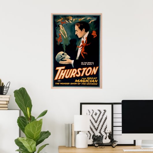 THURSTON Magician Illusionist VAUDEVILLE Poster (Heimbüro)