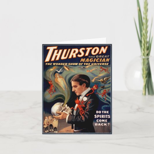 Thurston, Magician Note Card Feiertagskarte (Vorderseite)