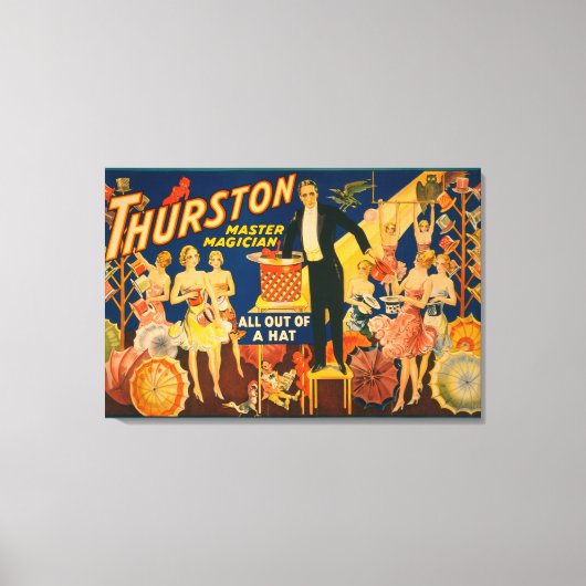 Thurston, Magier "Out of a Hat" Magic Leinwanddruck (Vorderseite)