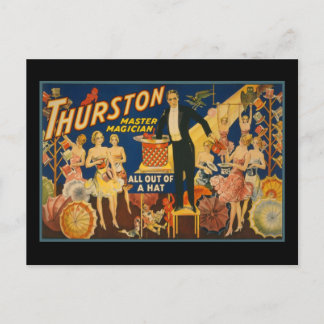 Thurston, Meisterzauberer, alles aus dem Hut Postkarte