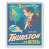 Thurston The Great Magician Advertising Aufkleber (Vorderseite)