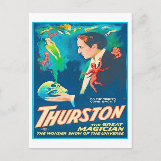 Thurston The Great Magician Advertising Postkarte (Vorderseite)