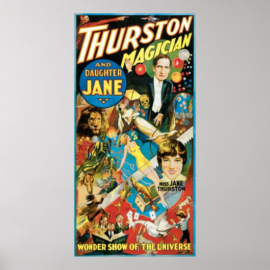 Thurston The Great Magician & Daughter Jane Poster (Vorne)