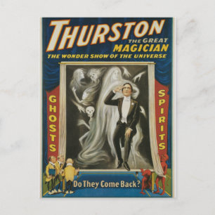 Thurston The Great Magician Vintage Werbung Postkarte