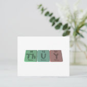 Thuuum als Thorium Uranium Yttrium Postkarte (Stehend Vorderseite)