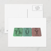 Thuuum als Thorium Uranium Yttrium Postkarte (Vorne/Hinten)