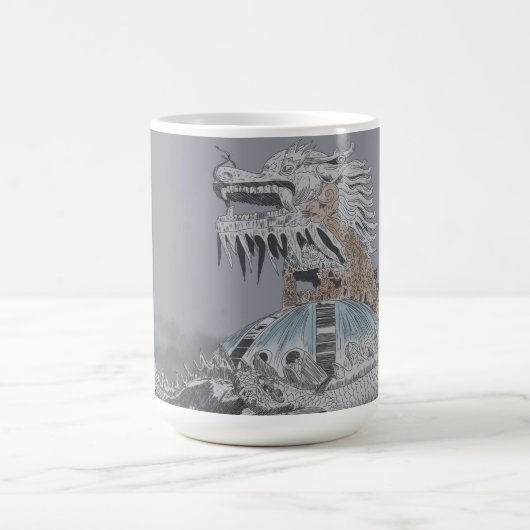 Thuy Tien Lake Abandoned Water Park Illustration Kaffeetasse (Mittel)