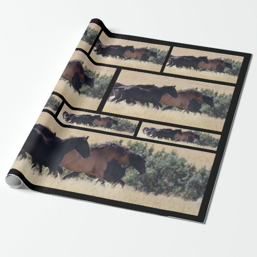 Thwäsche Mustangs Wrapping Paper Geschenkpapier (Ungerollt)