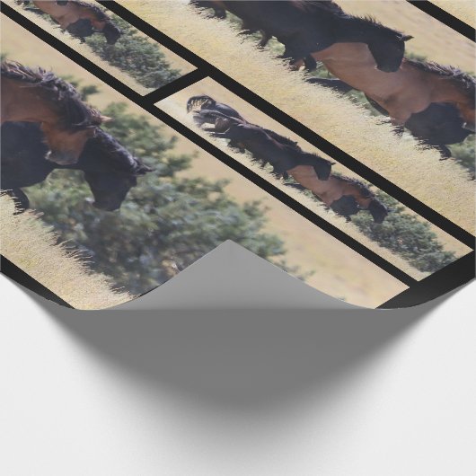 Thwäsche Mustangs Wrapping Paper Geschenkpapier (Ecke)