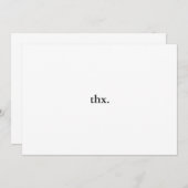 thx lustige minimale Dankkarte Dankeskarte (Vorne/Hinten)