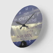 Thy Kingdom Come on Earth as in Heaven, Bible Runde Wanduhr (Winkel)