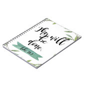 Thy wird getan notizblock (Linke Seite)