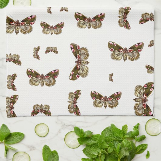 Thyatira batis - The Peach Blossom Moth Geschirrtuch (Gefaltet)