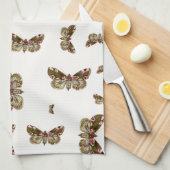 Thyatira batis - The Peach Blossom Moth Geschirrtuch (Viertel Falte)