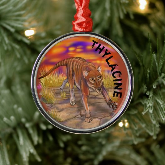 Thylacine Ornament Aus Metall (Baum)