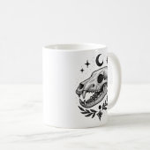 Thylacine Skull - Dotwork Tattoo Inspiriert Design Kaffeetasse (VorderseiteRechts)