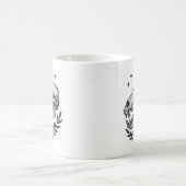 Thylacine Skull - Dotwork Tattoo Inspiriert Design Kaffeetasse (Mittel)