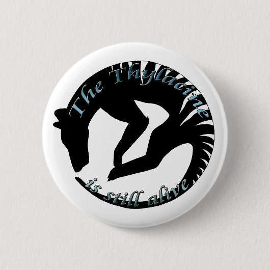 Thylacine Stille lebendiges Logo Button (Vorderseite)