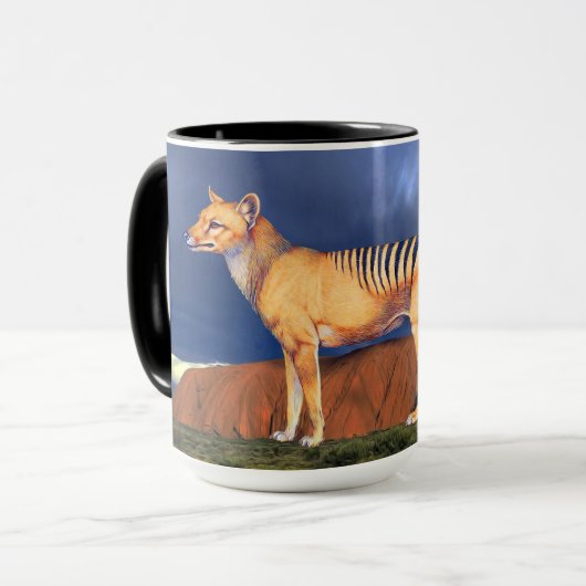 Thylacine (tasmanischer Tiger) Tasse (Vorderseite Links)
