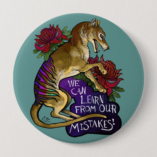 Thylacine Wir können lernen Button (Vorderseite)